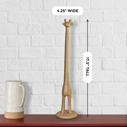 Gold Giraffe Paper Towel Holder & Toilet Paper Stand – 17.5" Cast Iron